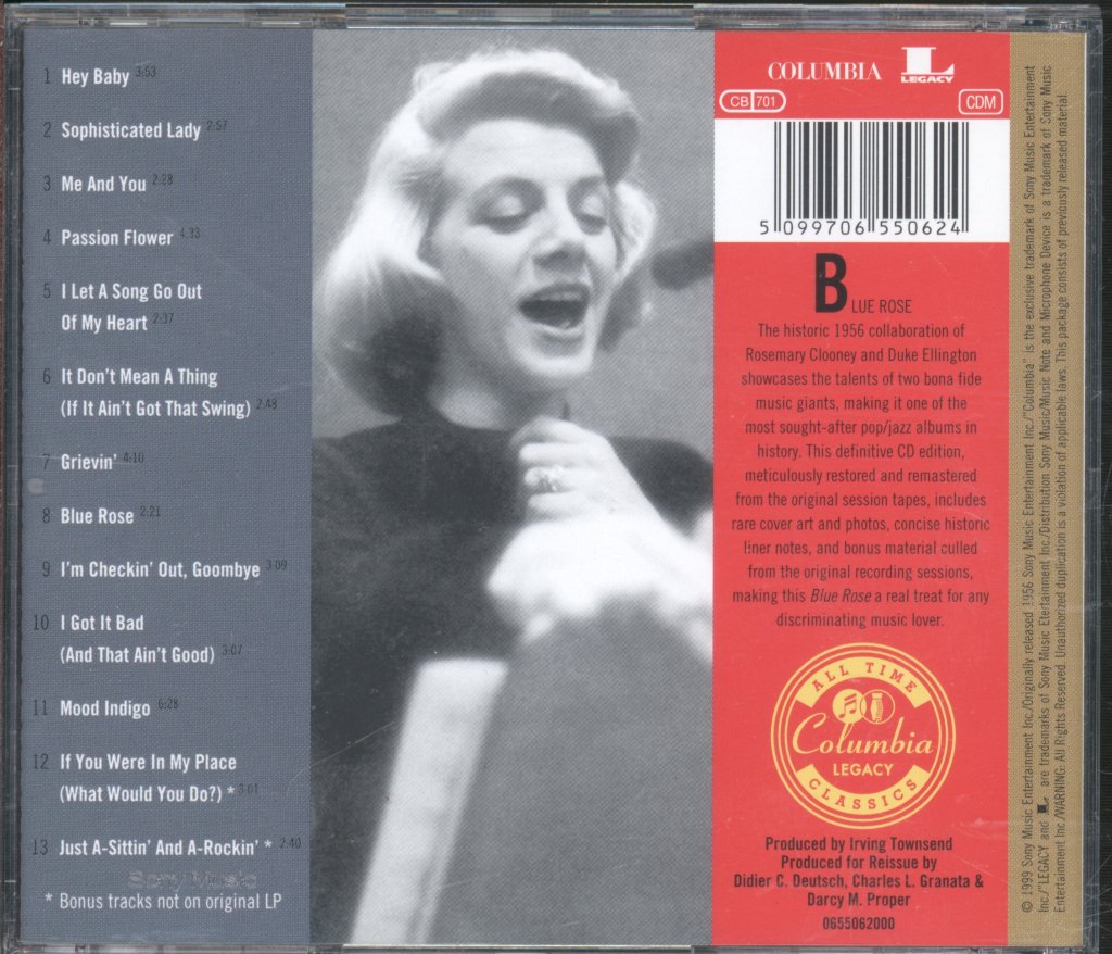 Rosemary Clooney And Duke Ellington And His Orchestra - Blue Rose - Cd