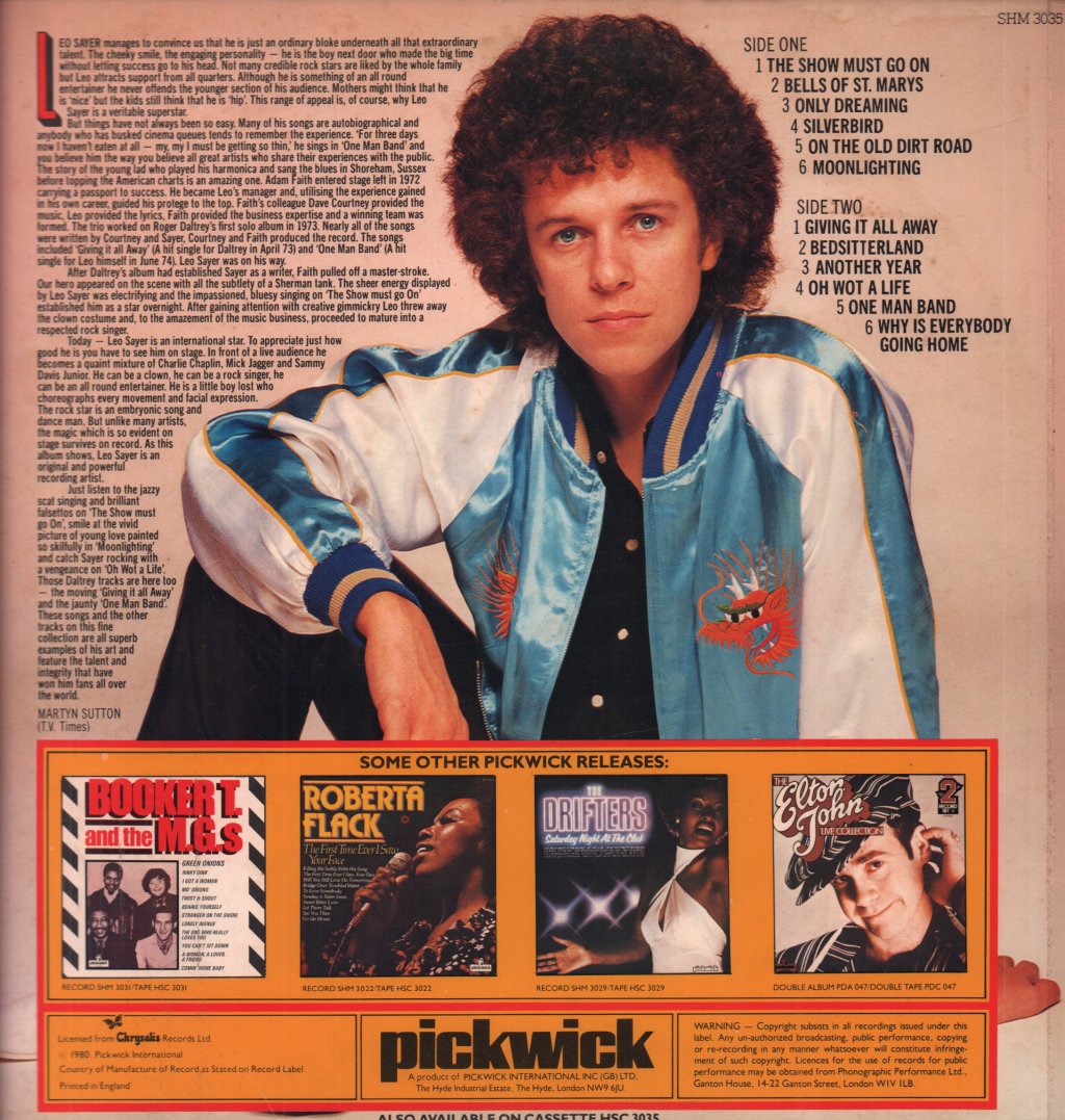 Leo Sayer - Show Must Go On - Lp