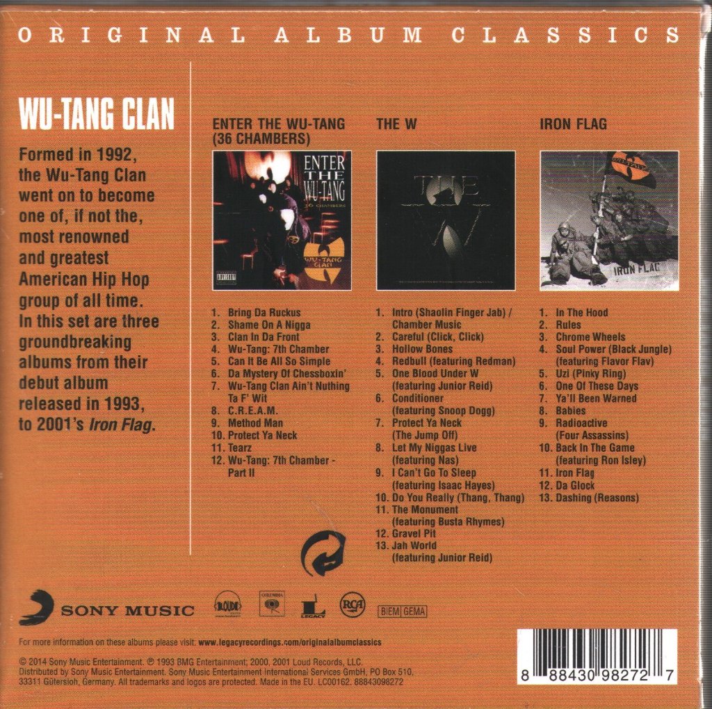 Wu Tang Clan - Original Album Classics - Triple Cd