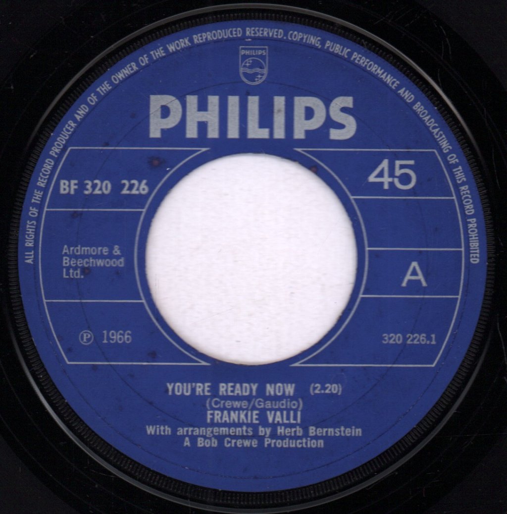 Frankie Valli - You're Ready Now - 7 Inch