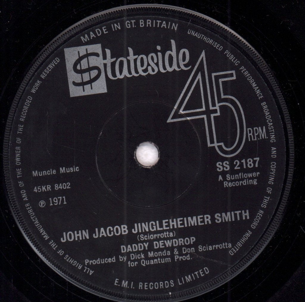 Daddy Dewdrop - Chick-A-Boom Don't Ya Jes' Love It - 7 Inch