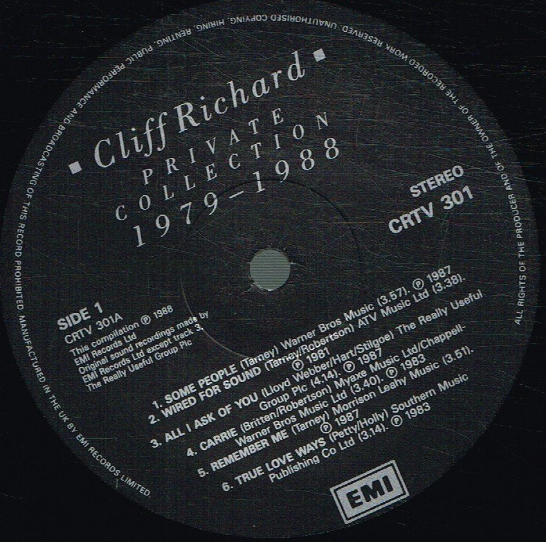 Cliff Richard - Private Collection - Double Lp