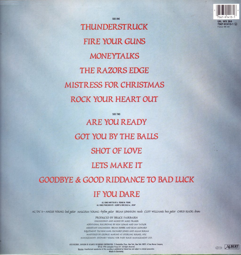 AC/DC - Razors Edge - Lp