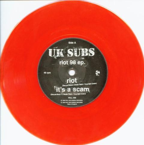UK Subs - Riot 98 ep. - 7 Inch