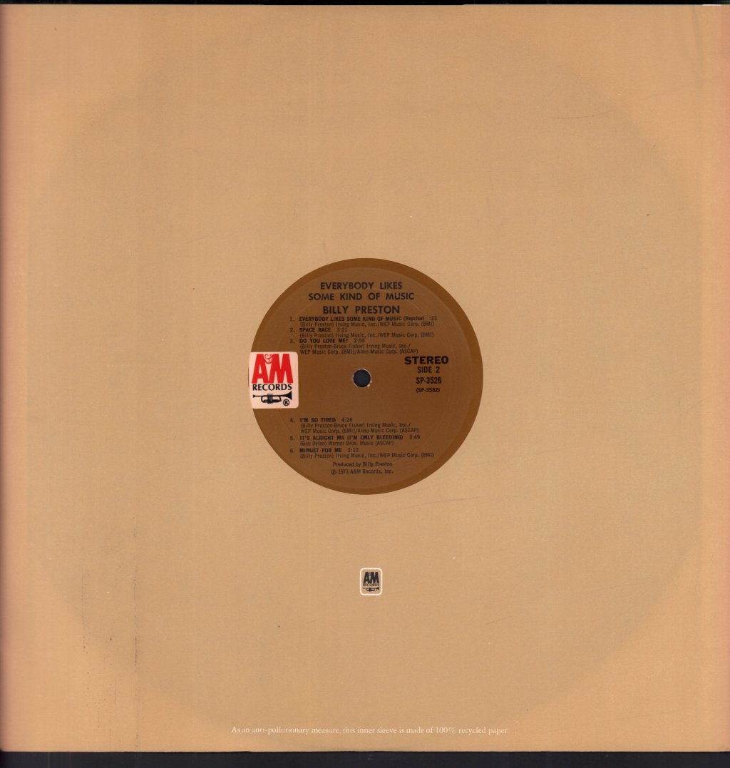 Billy Preston - Everybody Likes Some Kind Of Music - Lp