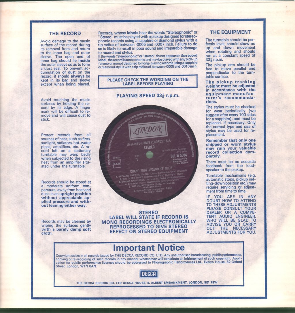 Duane Eddy - Legend Of Rock - Double Lp