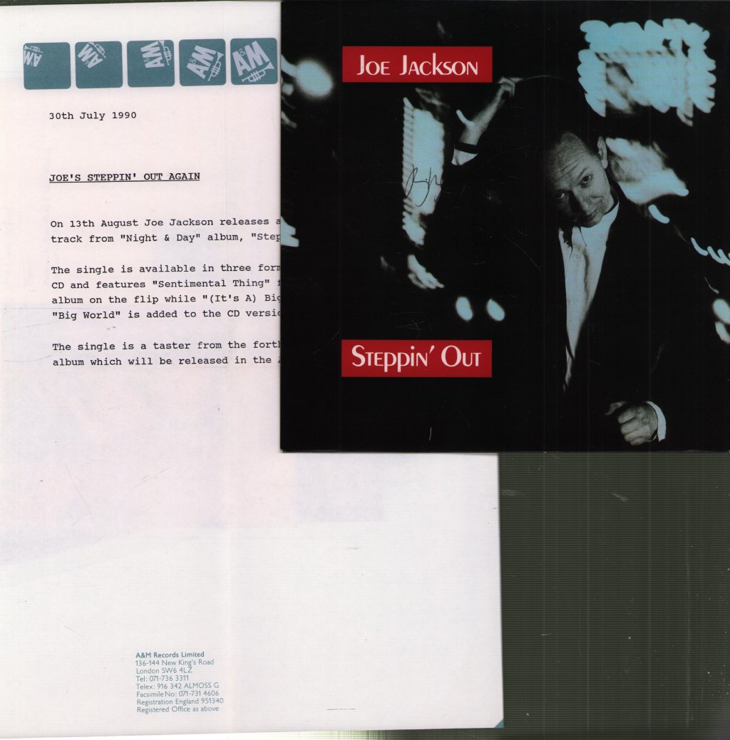Joe Jackson - Steppin' Out / Sentimental Thing - 7 Inch