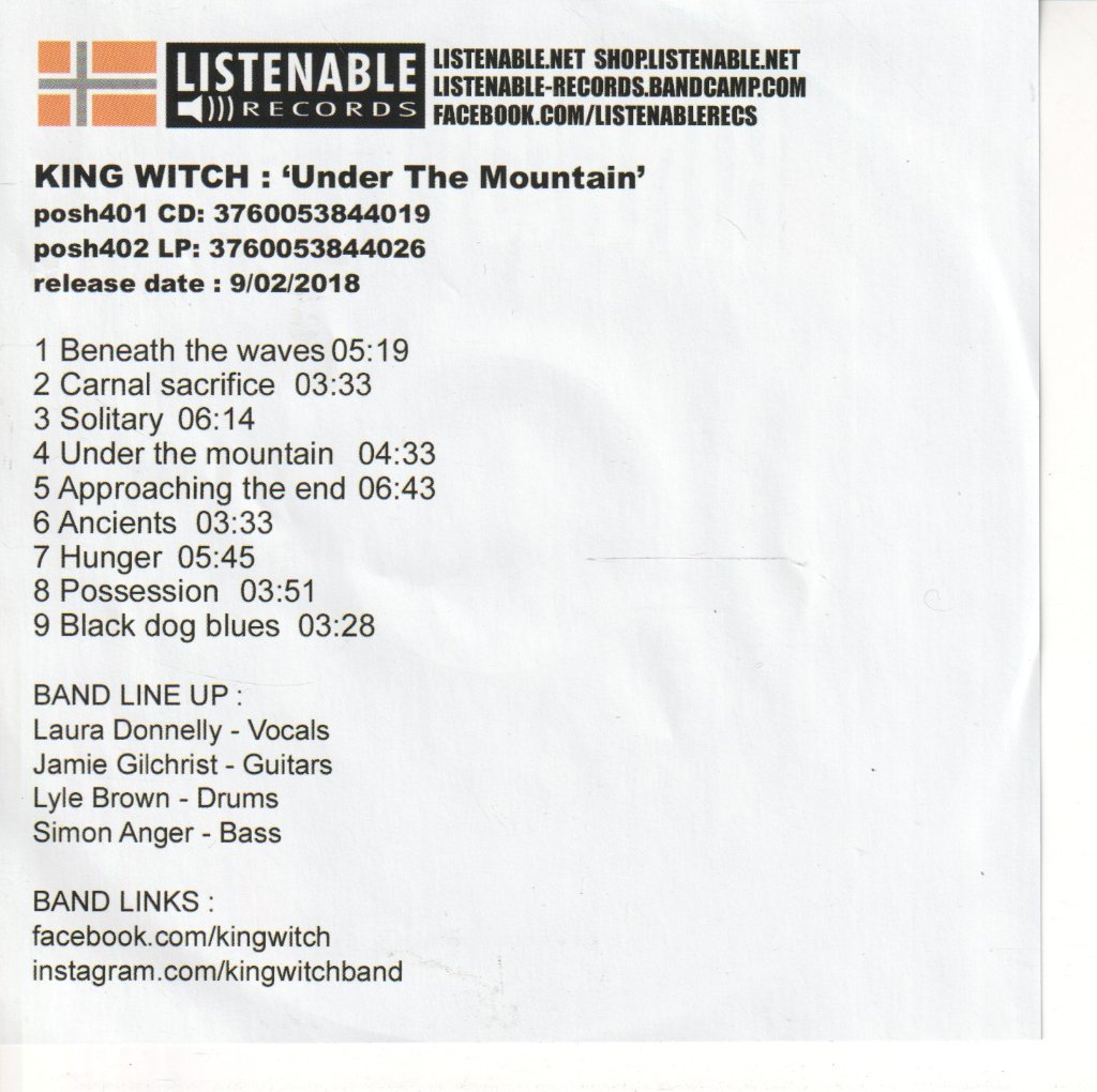 King Witch - Under The Mountain - Cdr