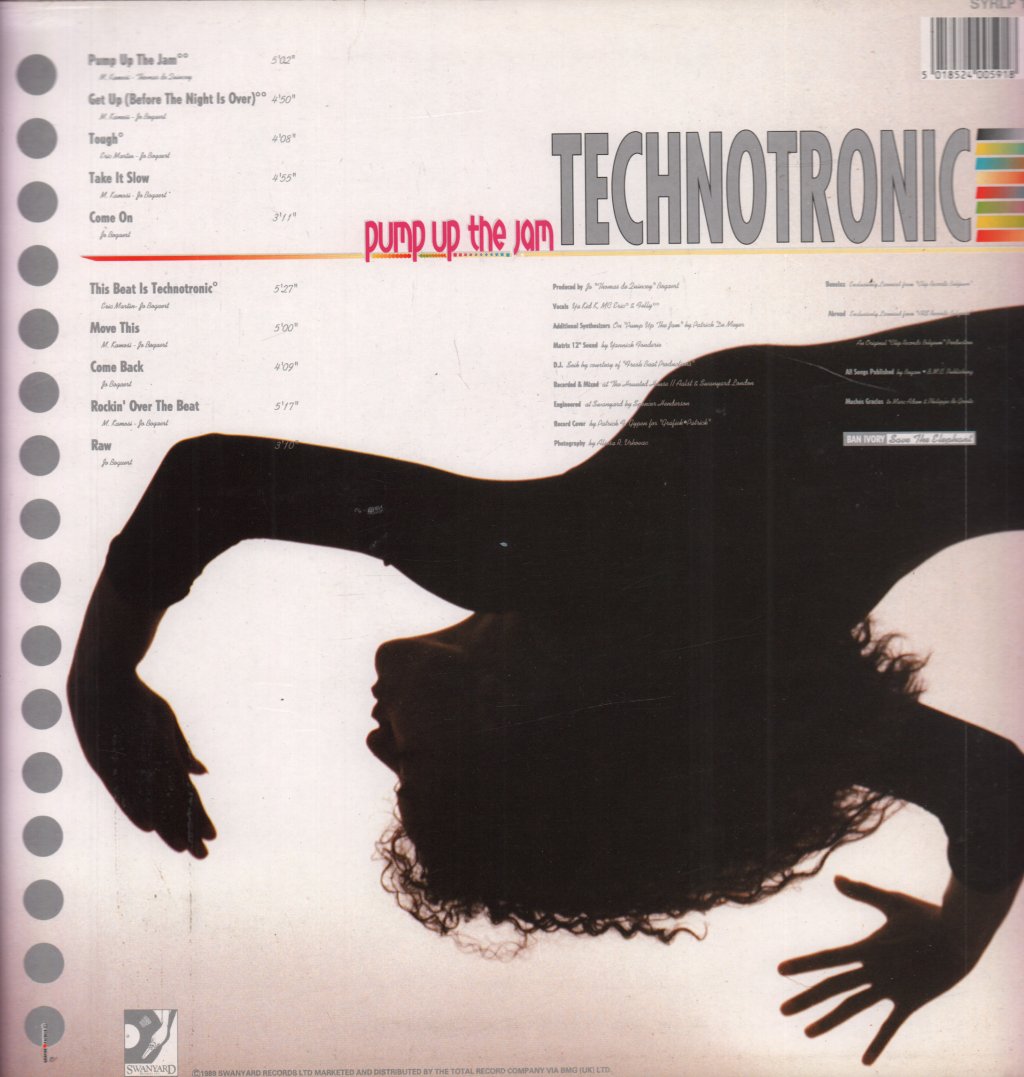 Technotronic - Pump Up The Jam - Lp