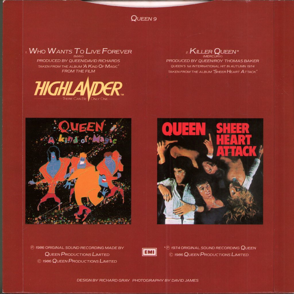Queen - Who Wants To Live Forever - 7 Inch