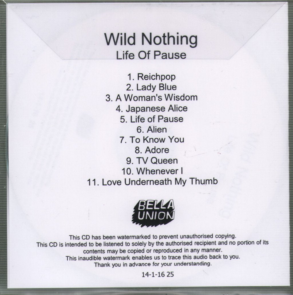Wild Nothing - Life Of Pause - Cdr