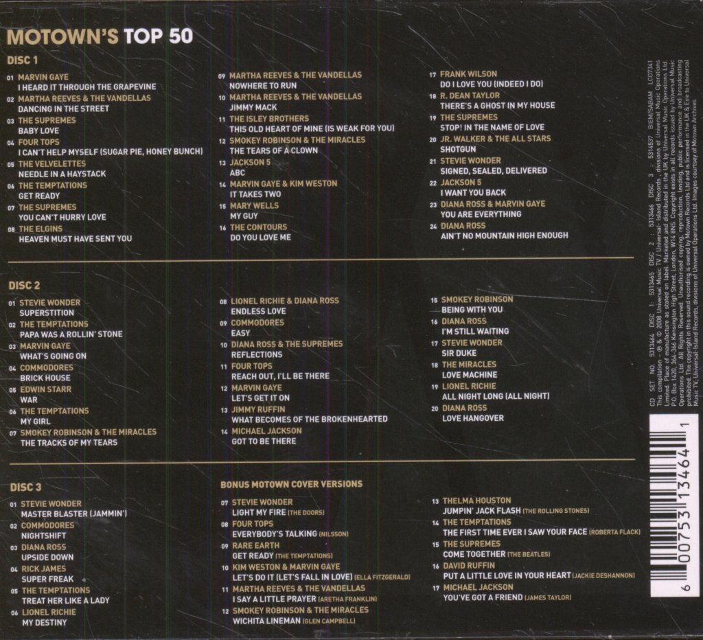 Various Artists - Motown 50 (Yesterday - Today - Forever) - Cd Set