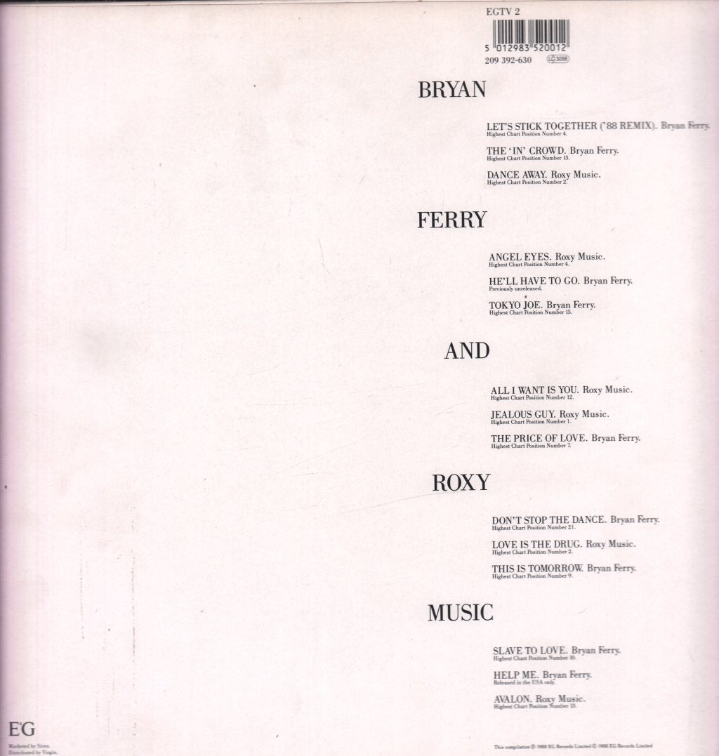Bryan Ferry - Ultimate Collection - Lp