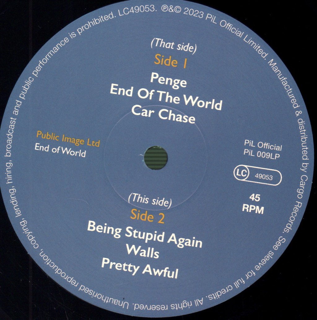 Public Image Limited - End Of World - Double Lp
