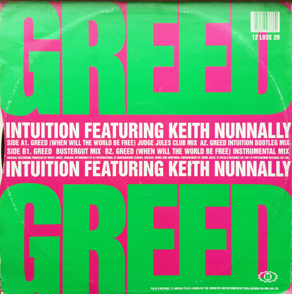 Keith Nunnally - Greed - 12 Inch