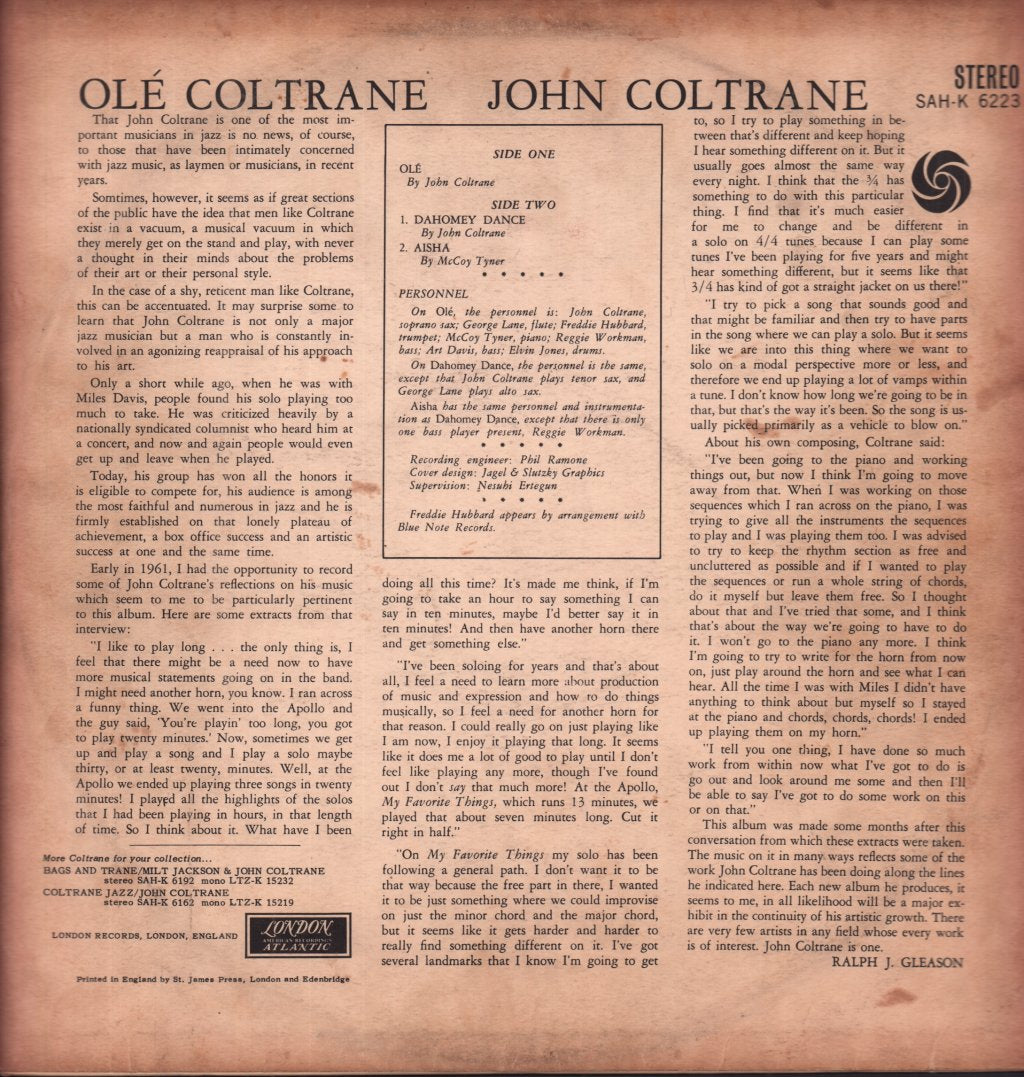 John Coltrane - Olé Coltrane - Lp