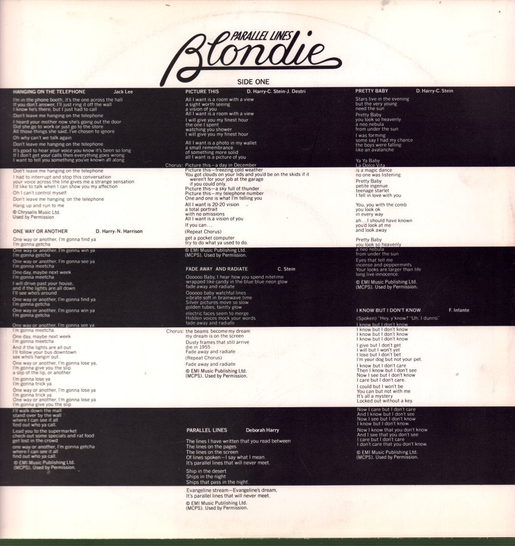 Blondie - Parallel Lines - Lp