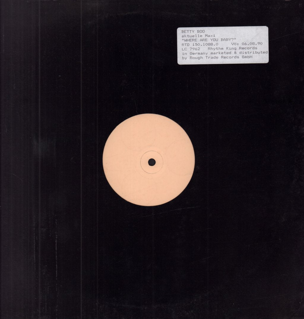 Betty Boo - Where Are You Baby? - 12 Inch