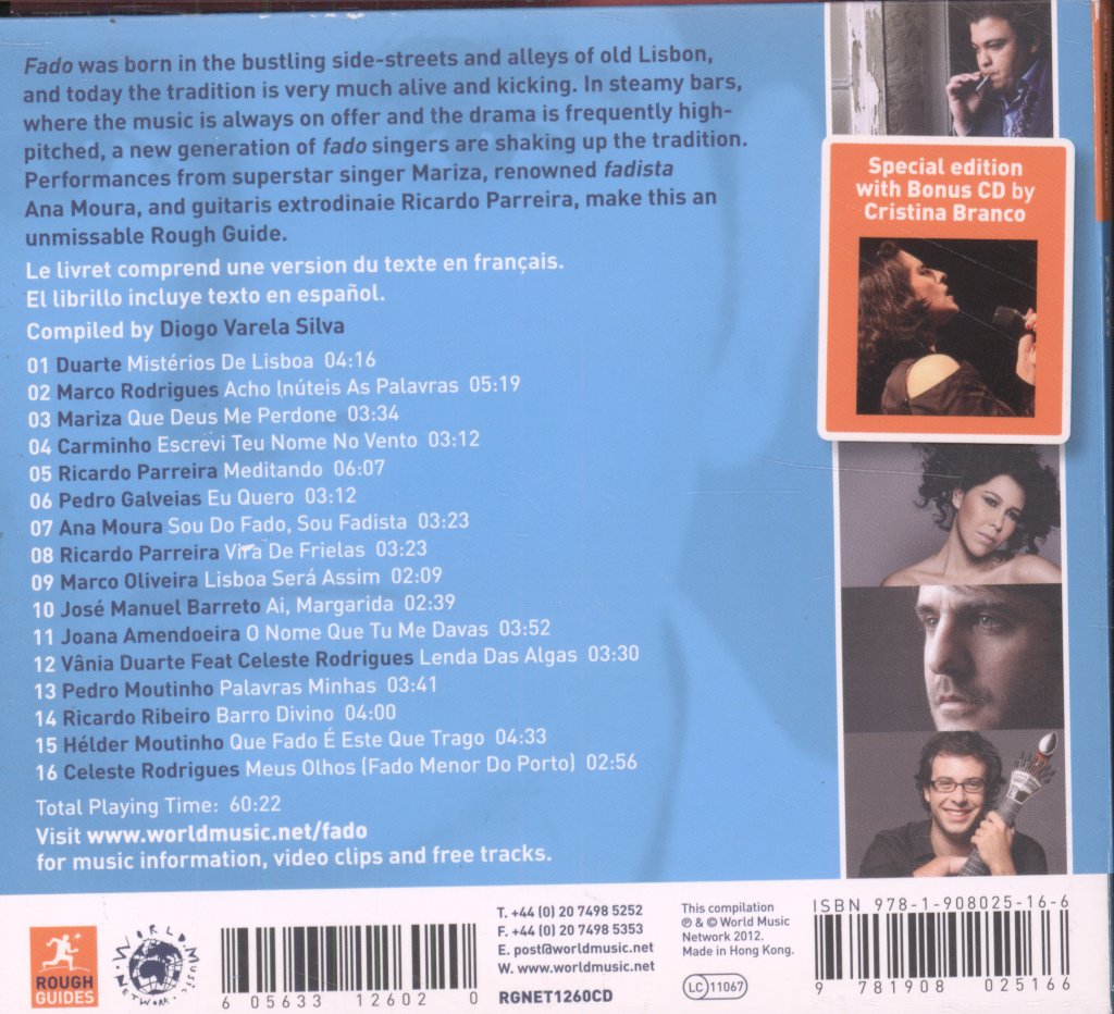 Various Artists - Rough Guide To Fado - Double Cd