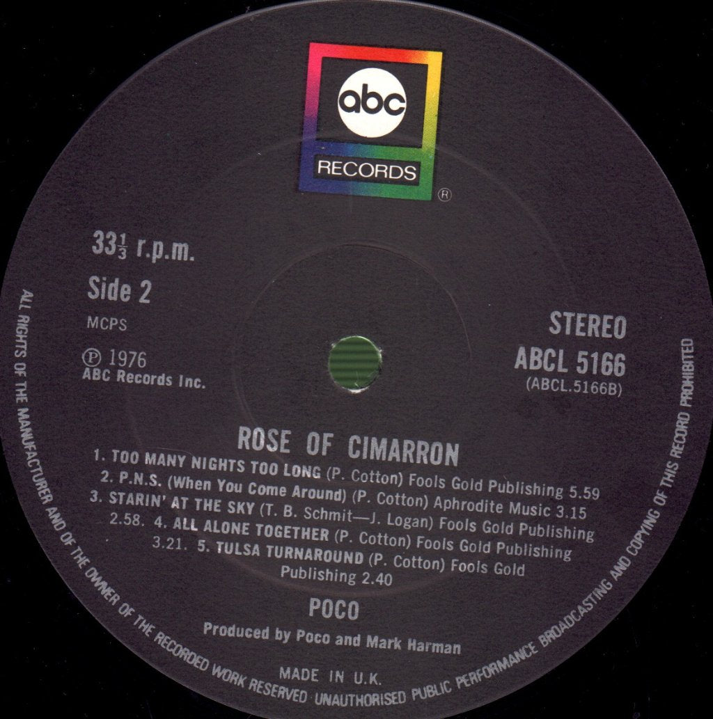 Poco - Rose Of Cimarron - Lp