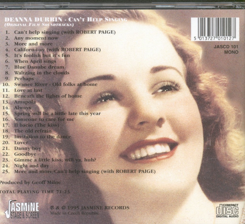 Deanna Durbin - Can't Help Singing (Original Film Soundtracks) - Cd