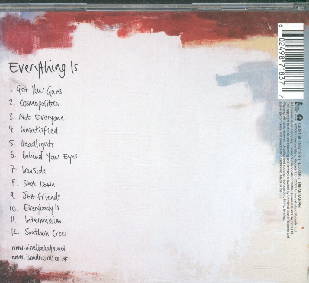 Nine Black Alps - Everything Is - Cd