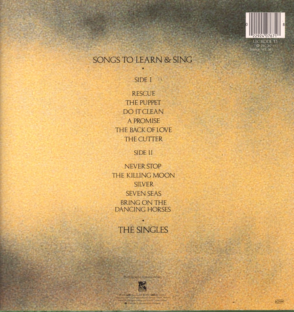 Echo & The Bunnymen - Songs To Learn And Sing - Lp