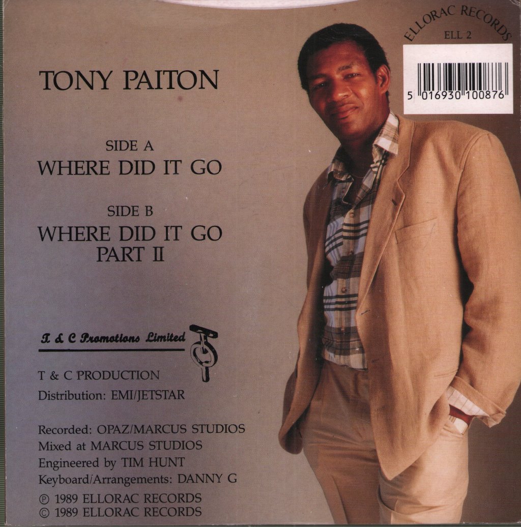 Tony Paiton - Where Did It Go - 7 Inch