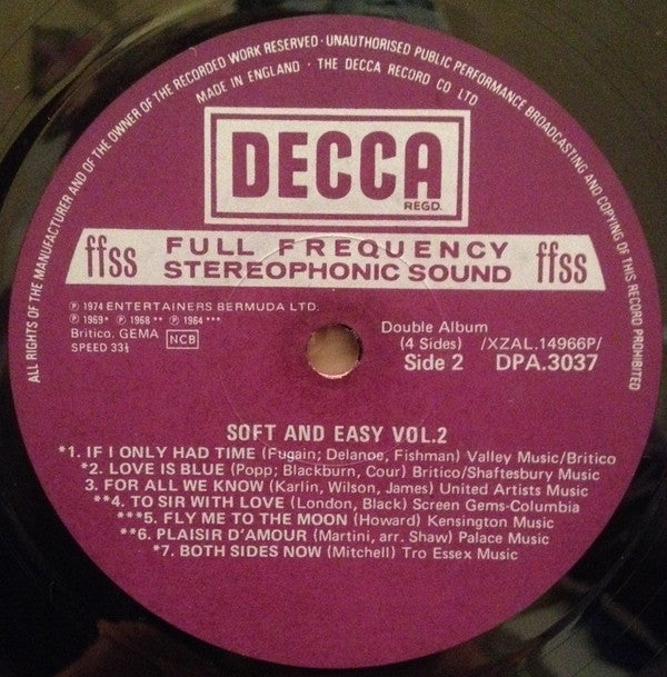 Various Artists - Soft And Easy Vol. 2 - Double Lp