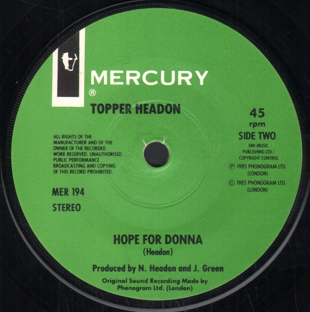 Topper Headon - Drumming Man - 7 Inch