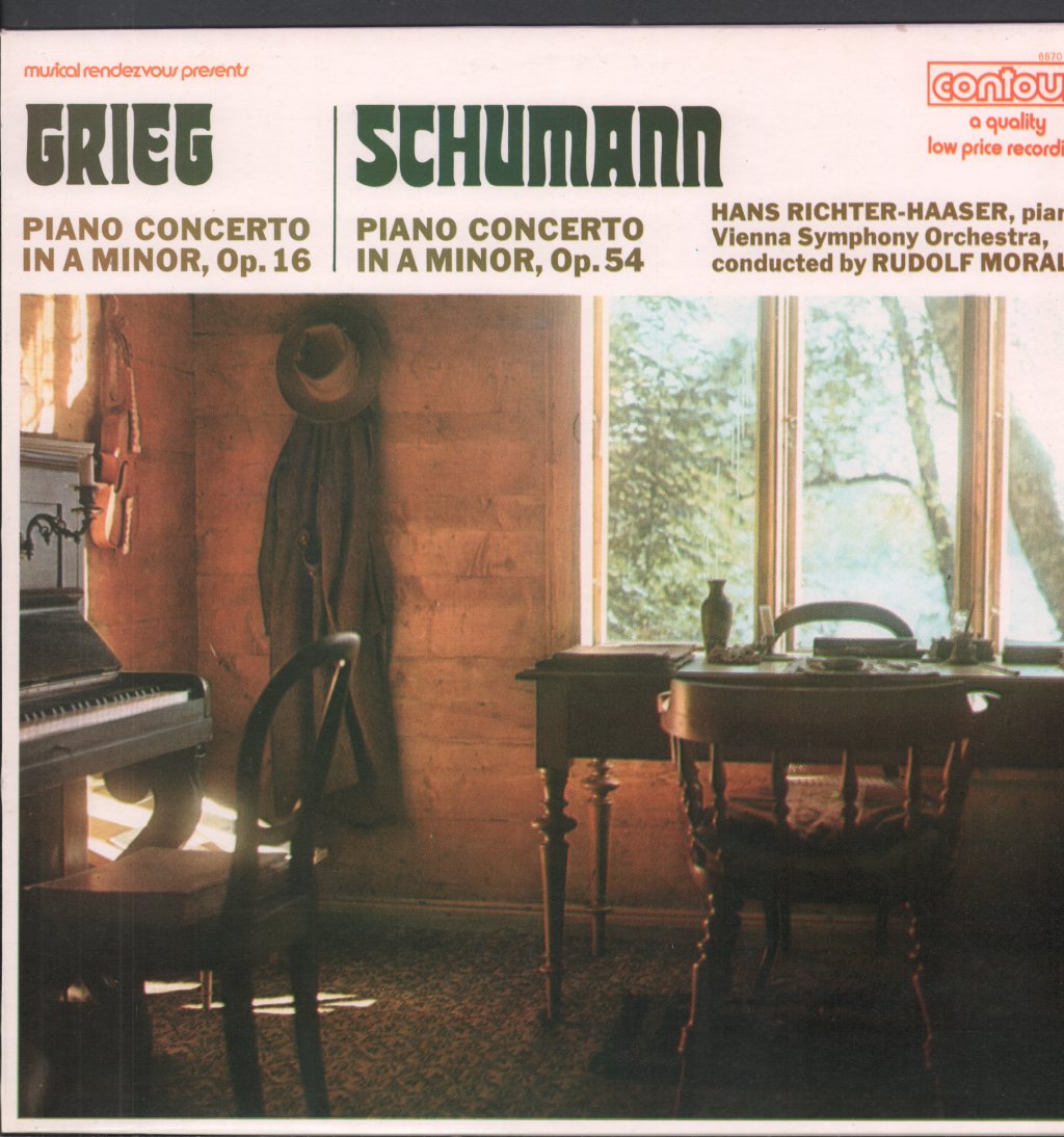 Hans Richter-Haaser / Vienna Symphony Orchestra / Rudolf Moralt - Grieg - Piano Concerto In A Minor, Op. 16 / Schumann - Piano Concerto In A Minor, Op. 54 - Lp
