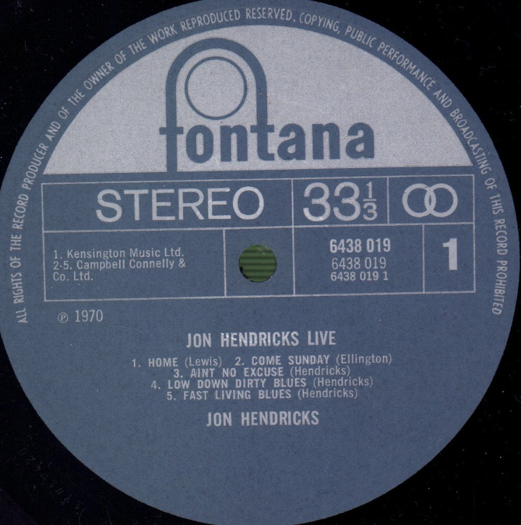 Jon Hendricks - Jon Hendricks Live - Lp
