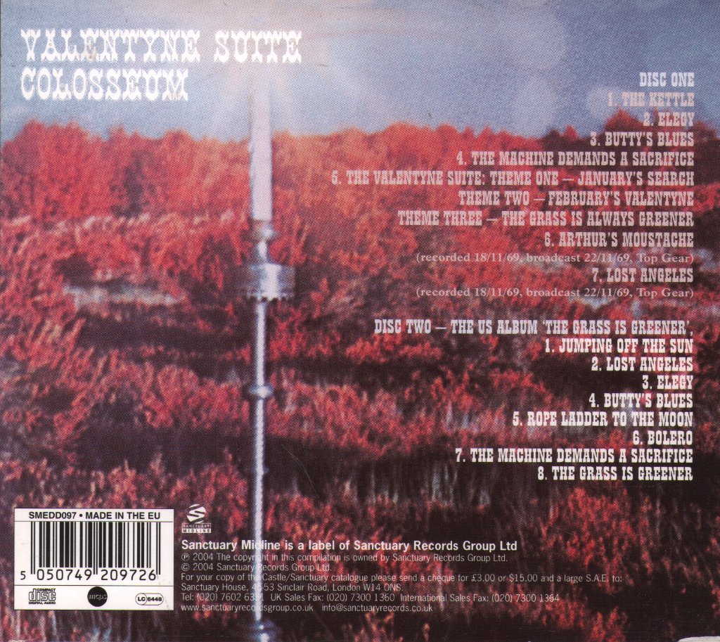 Colosseum - Valentyne Suite - Double Cd