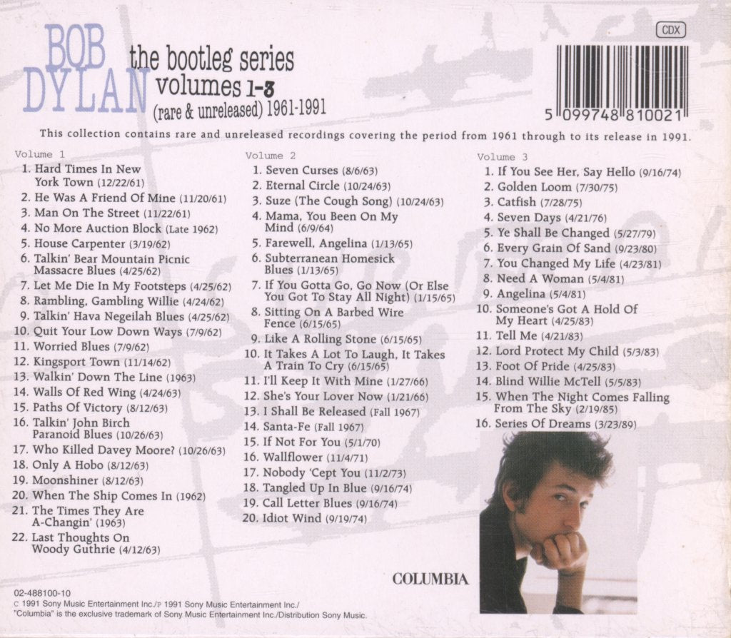 Bob Dylan - Bootleg Series Volumes 1 - 3 [Rare & Unreleased] 1961-1991 - Cd Set