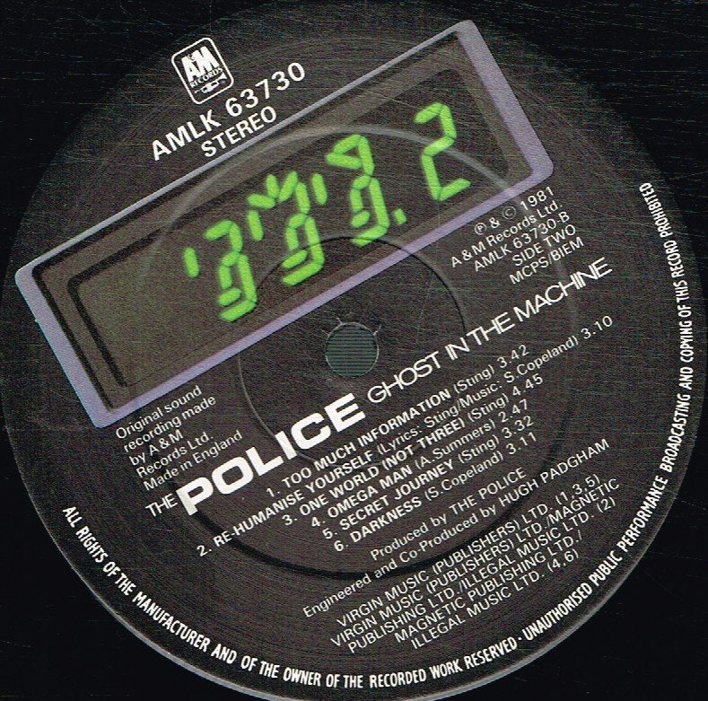 Police - Ghost In The Machine - Lp