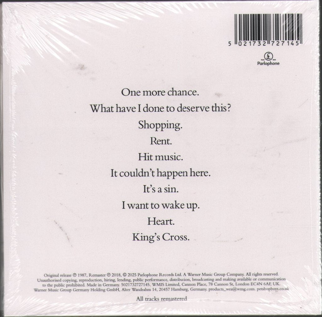 Pet Shop Boys - Actually - Cd