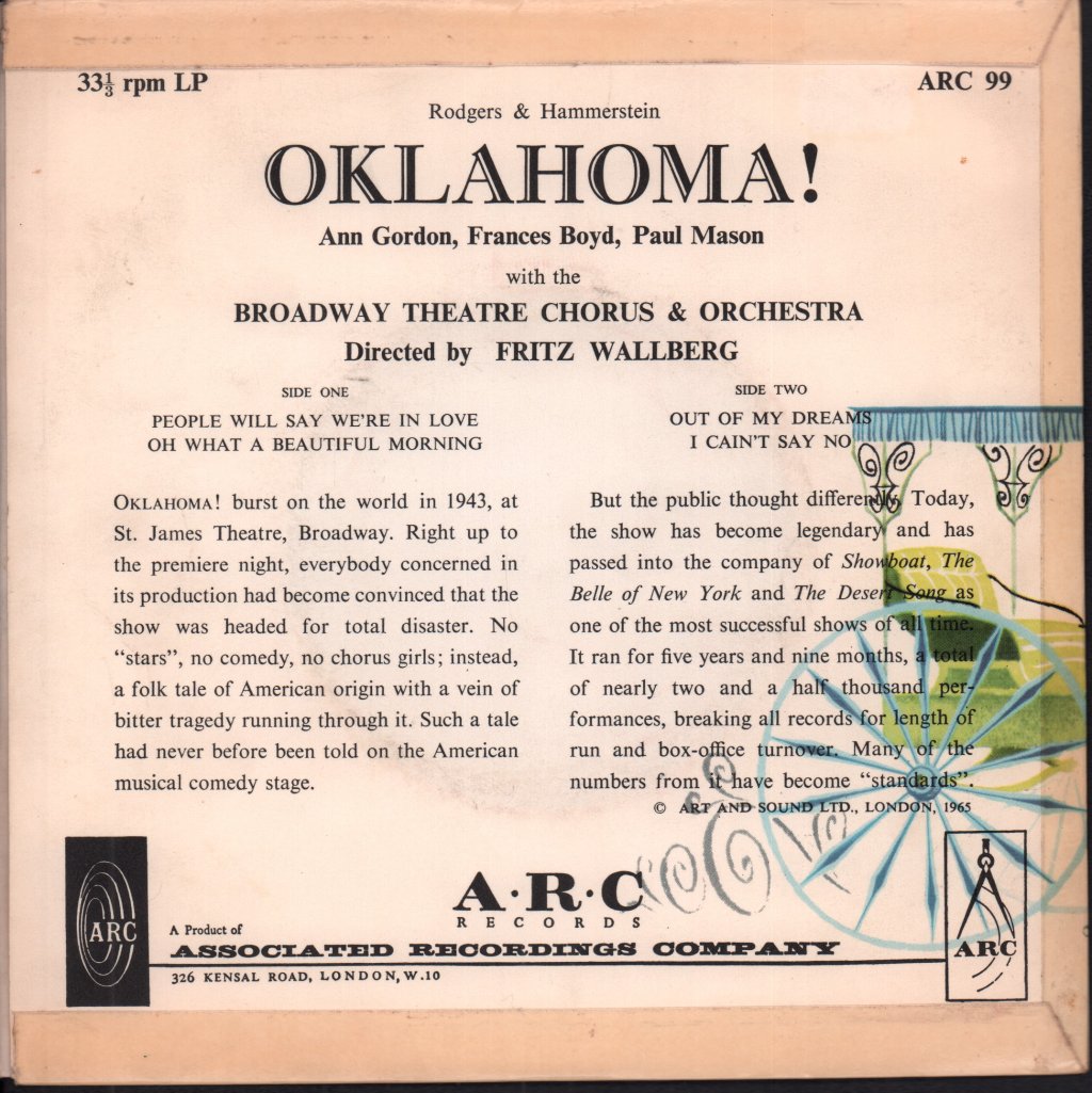 ann gordon frances boyd paul mason - Oklahoma - 7 Inch