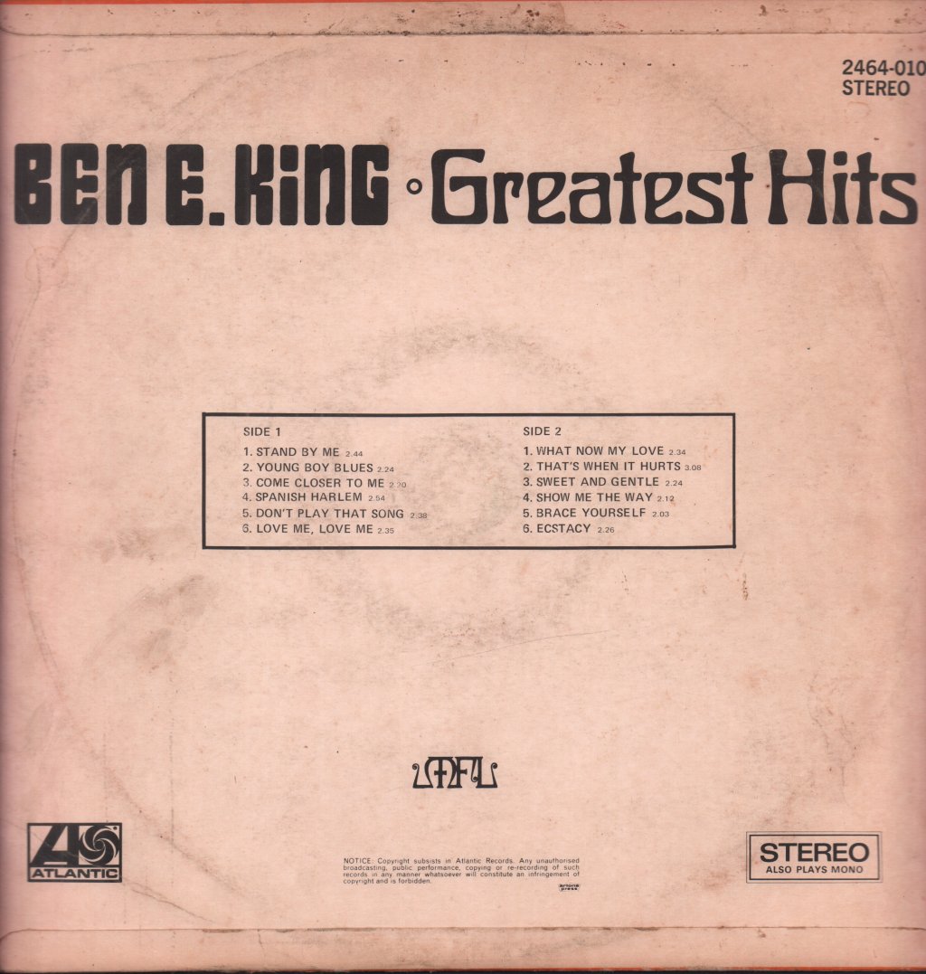 Ben E. King - Greatest Hits - Lp