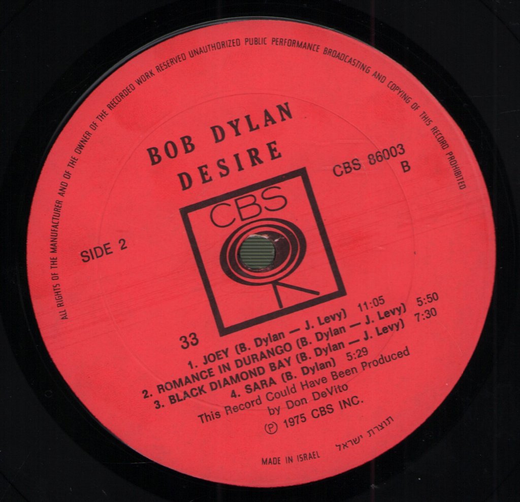 Bob Dylan - Desire - Lp
