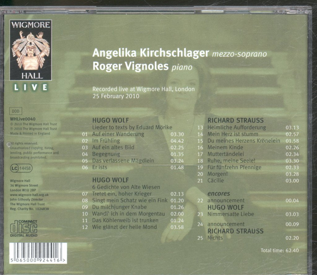 Angelika Kirchschlager ∙ Roger Vignoles - Wolf ∙ Strauss - Cd