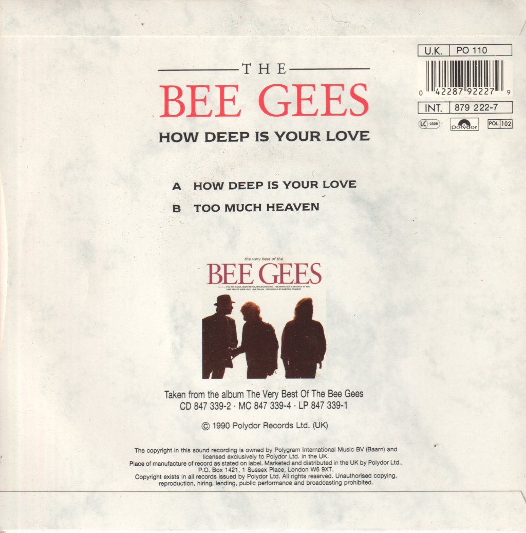 Bee Gees - How Deep Is Your Love - 7 Inch