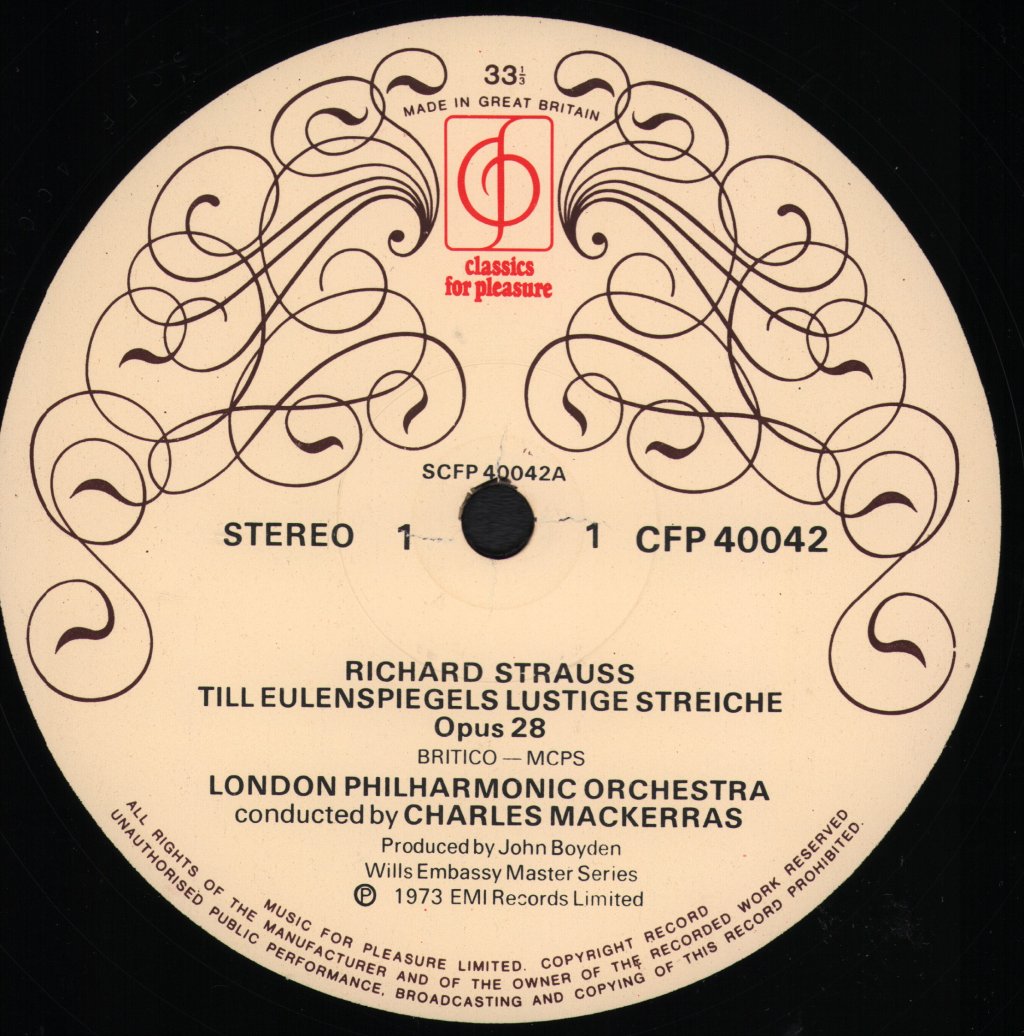 Charles Mackerras / London Philharmonic Orchestra - Richard Strauss - Till Eulenspiegel / Don Juan - Lp