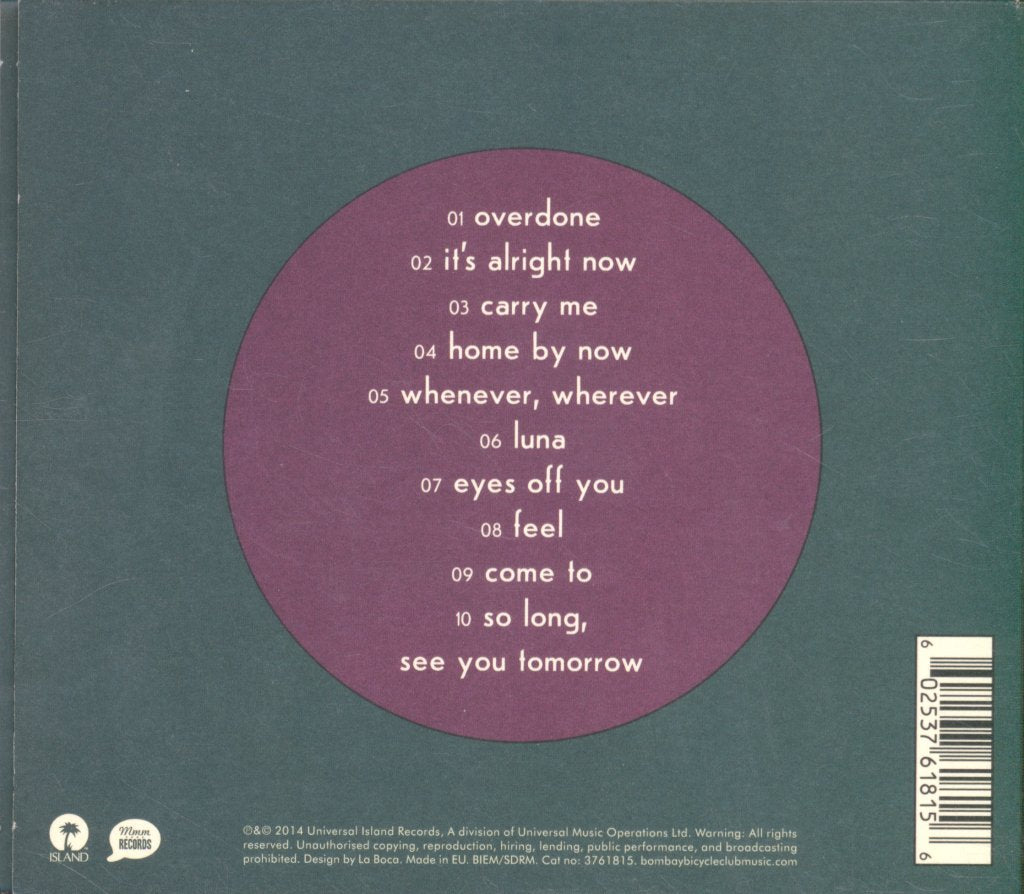 Bombay Bicycle Club - So Long, See You Tomorrow - Cd
