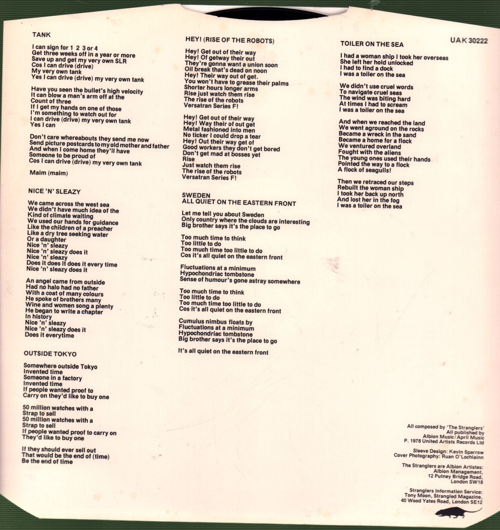 Stranglers - Black And White - Lp
