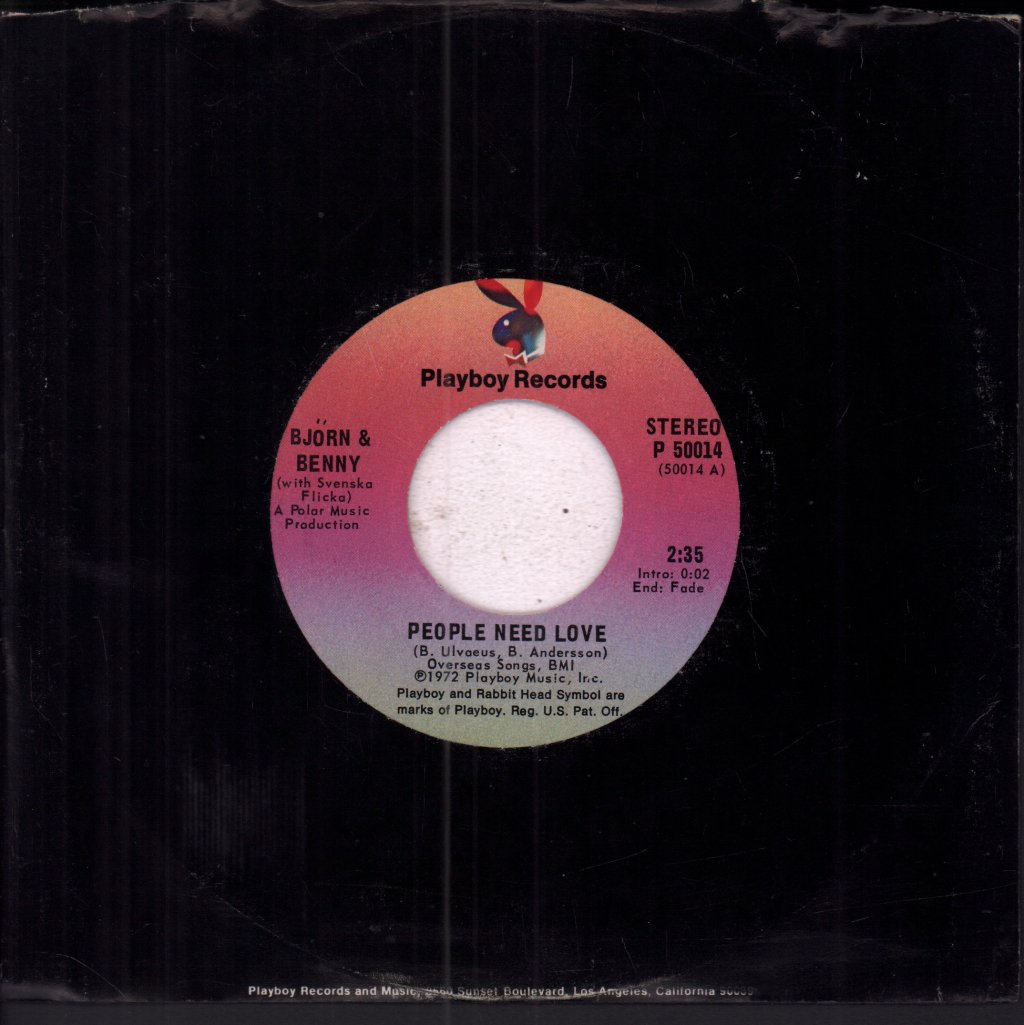 bjorn & benny with svenska flicka (abba) - People Need Love / Merry-Go-Round - 7 Inch