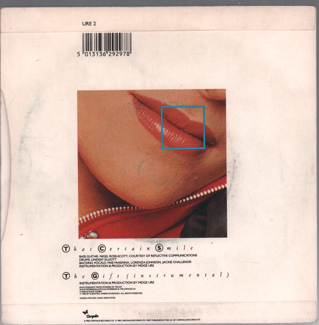 Midge Ure - That Certain Smile - 7 Inch