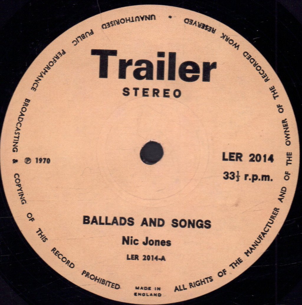 Nic Jones - Ballads And Songs - Lp