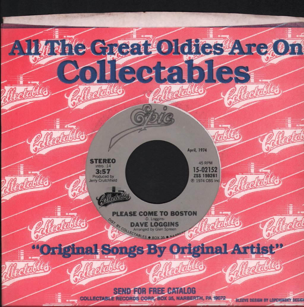 Dave Loggins - Please Come To Boston / Someday - 7 Inch