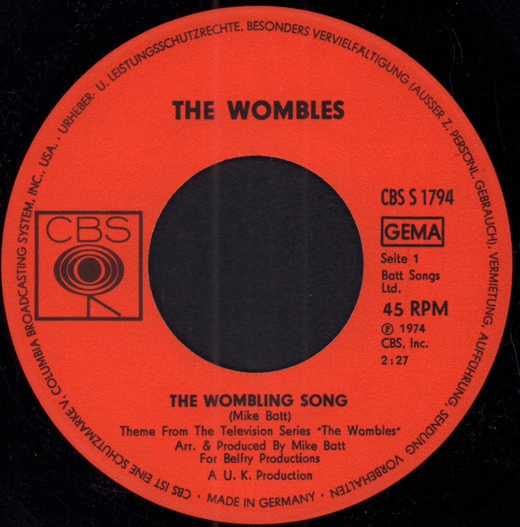 Wombles - Wombling Song - 7 Inch
