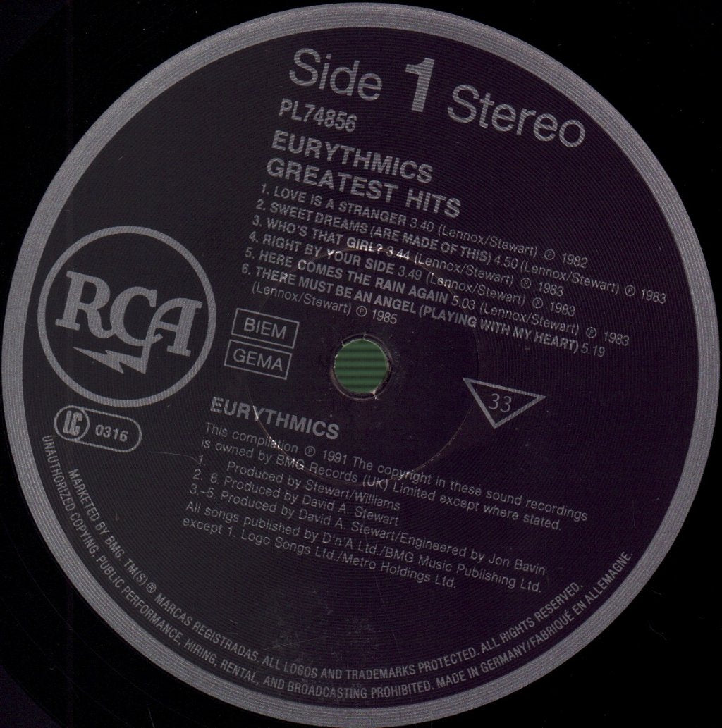 Eurythmics - Greatest Hits - Lp
